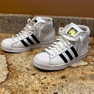 Adidas Kids White and Black Sneakers